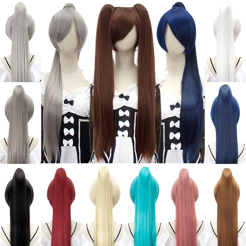 14 Color Halloween Party 80Cm Long Staight Ponytail Clip Cosplay Wig High Temperature Fiber Synthetic Wigs Anime Party Ponytail
14 Color Halloween Party 80Cm Long Staight Ponytail Clip Cosplay Wig High Temperature Fiber Synthetic Wigs Anime Party Ponytail