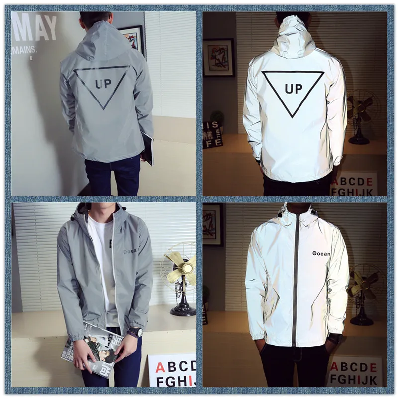 New men's autumn Men /women windbreaker reflective jacket casual hip hop hooded coat streetwear night shiny harajuku jackets
New men's autumn Men /women windbreaker reflective jacket casual hip hop hooded coat streetwear night shiny harajuku jackets