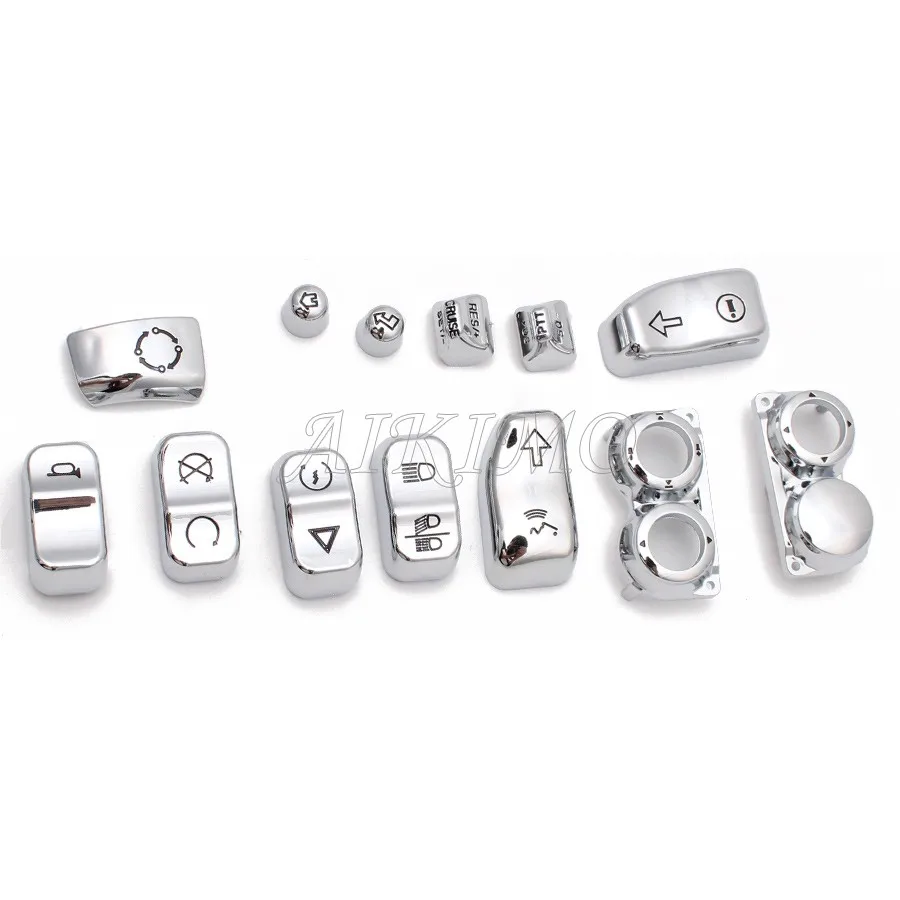 13PCS Motorcycle Chrome Switch Housing Button Cap Kit For Harley Touring 2014-2020 Street Electra Glide FLHT Road King FLRT FLHR
13PCS Motorcycle Chrome Switch Housing Button Cap Kit For Harley Touring 2014-2020 Street Electra Glide FLHT Road King FLRT FLHR