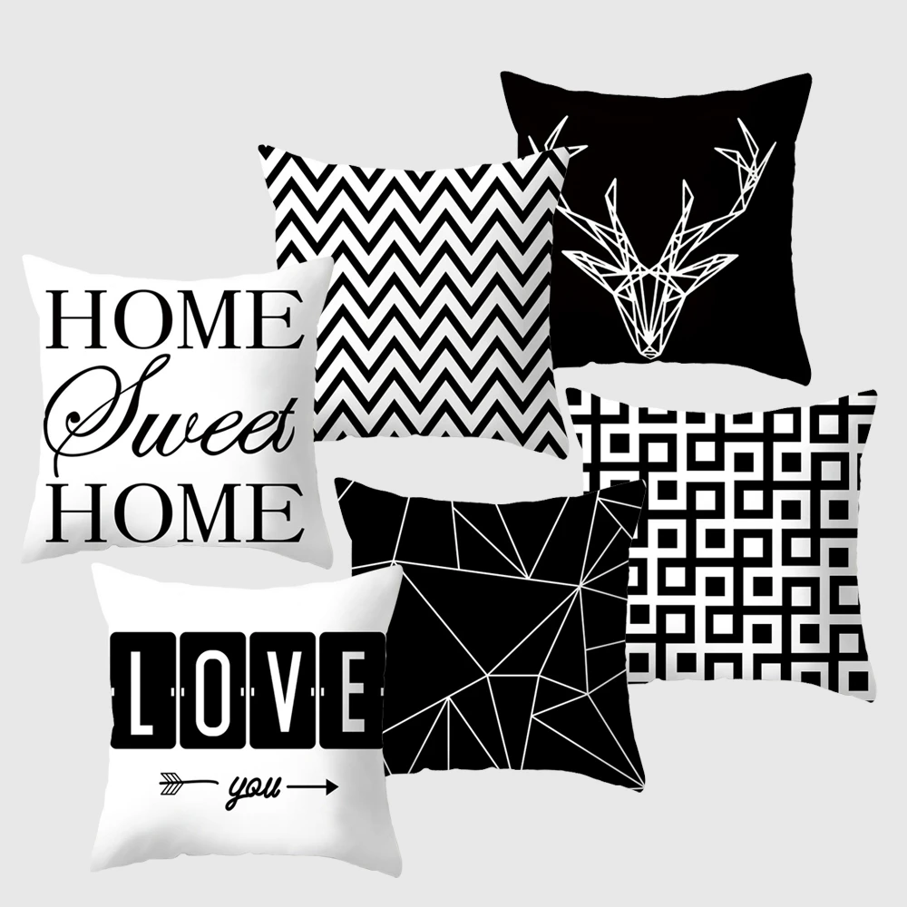 Black White Geometric Cube Letter Throw Cushion Cover Polyester Pillowcover Home Decoration Sofa Bed Decorative Pillowcase 40525
Black White Geometric Cube Letter Throw Cushion Cover Polyester Pillowcover Home Decoration Sofa Bed Decorative Pillowcase 40525