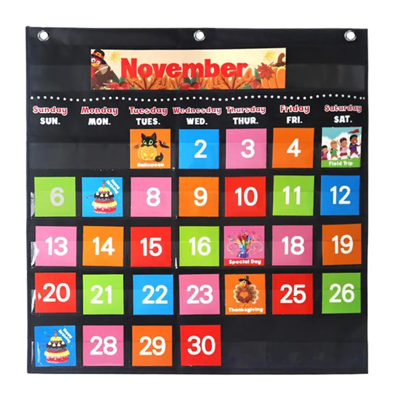 1 Set Portable Wall Hanging Calendar Preschool Learning Toys Classroom Calendar
1 Set Portable Wall Hanging Calendar Preschool Learning Toys Classroom Calendar