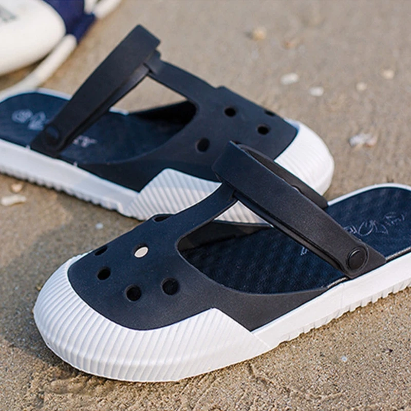 Summer Hole Shoes Female Flat-bottomed Korean Version of All-match Baotou Sandals and Slippers Wear Beach Shoes Outside
Summer Hole Shoes Female Flat-bottomed Korean Version of All-match Baotou Sandals and Slippers Wear Beach Shoes Outside