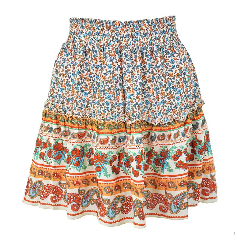 mini skirt mujer faldas woman skirts womens saias mulher femme jupes printing High waist Bohemian Ruffle Folds Multicolor
mini skirt mujer faldas woman skirts womens saias mulher femme jupes printing High waist Bohemian Ruffle Folds Multicolor