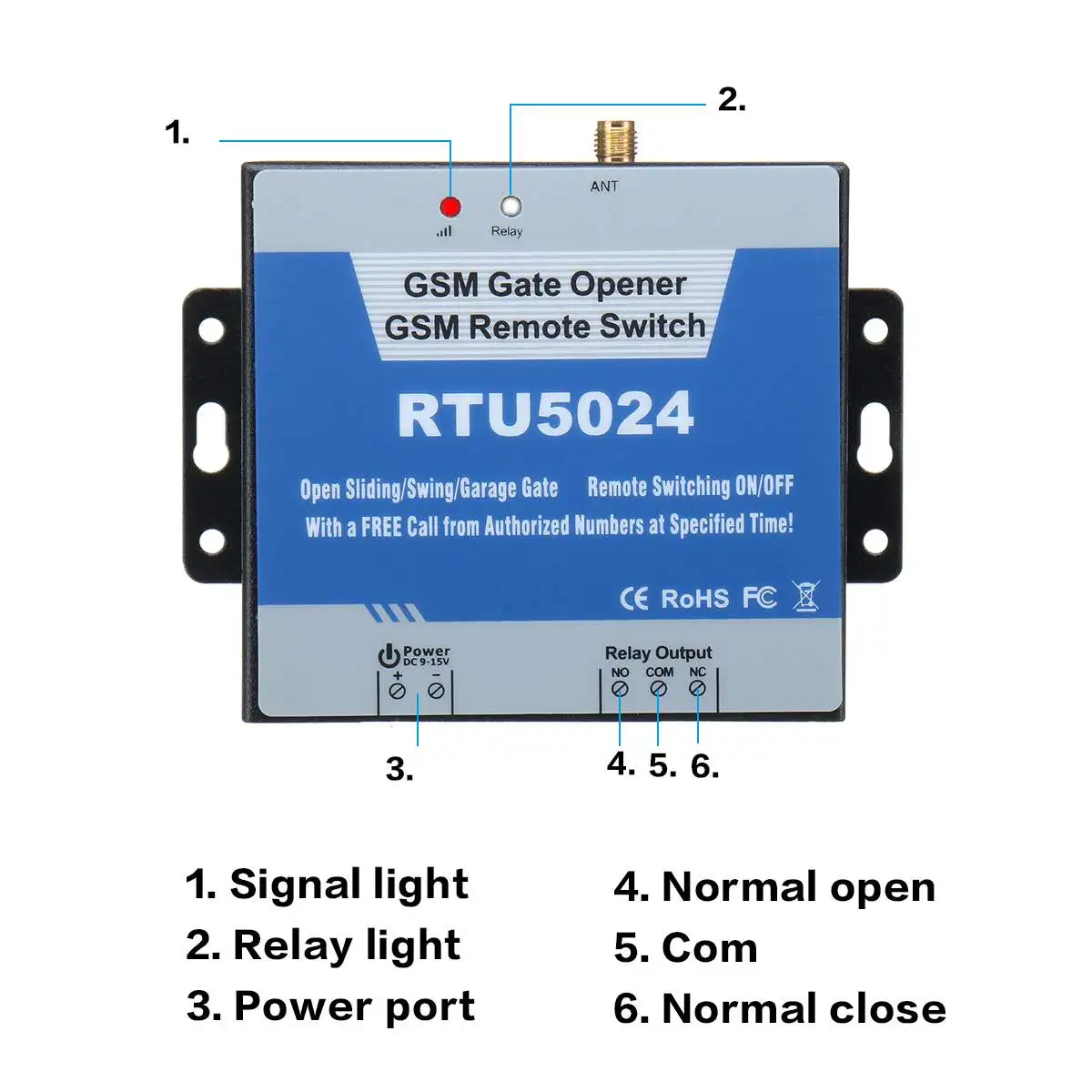 2G 3G GSM Gate Opener Relay Switch Phone Wireless Remote Controller Door Access Wireless Opener By Free Call RTU5024/RTU5035
2G 3G GSM Gate Opener Relay Switch Phone Wireless Remote Controller Door Access Wireless Opener By Free Call RTU5024/RTU5035