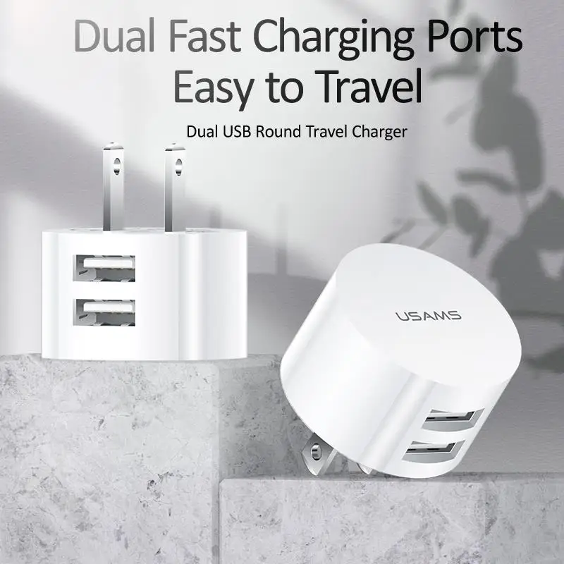 Dual USB Round Travel Charger Quick Charge 2.1A For iPhone 11 12 pro Portable Wall Mobile Charger EU/US/UK Plug Fast Charger
Dual USB Round Travel Charger Quick Charge 2.1A For iPhone 11 12 pro Portable Wall Mobile Charger EU/US/UK Plug Fast Charger