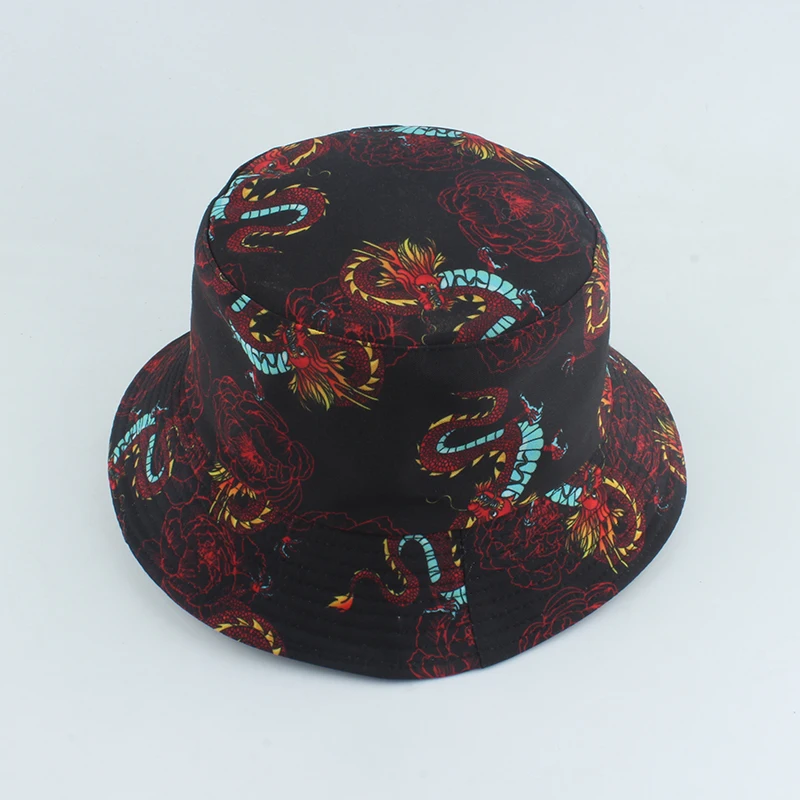 New Fashion Harajuku Punk Black Fisherman Hat Panama Bob Casquette Dragon Print Bucket Hats For Women Men Hip Hop Cap Gorro
New Fashion Harajuku Punk Black Fisherman Hat Panama Bob Casquette Dragon Print Bucket Hats For Women Men Hip Hop Cap Gorro