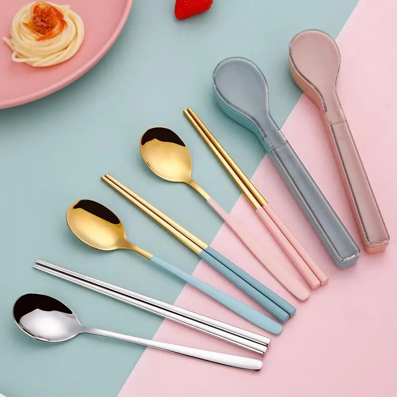 Multi-color Chinese food Dinnerware Set Luxury Cutlery Steel Set Quality Tableware 3pcs Chopsticks spoon box Dining Dinner Set
Multi-color Chinese food Dinnerware Set Luxury Cutlery Steel Set Quality Tableware 3pcs Chopsticks spoon box Dining Dinner Set