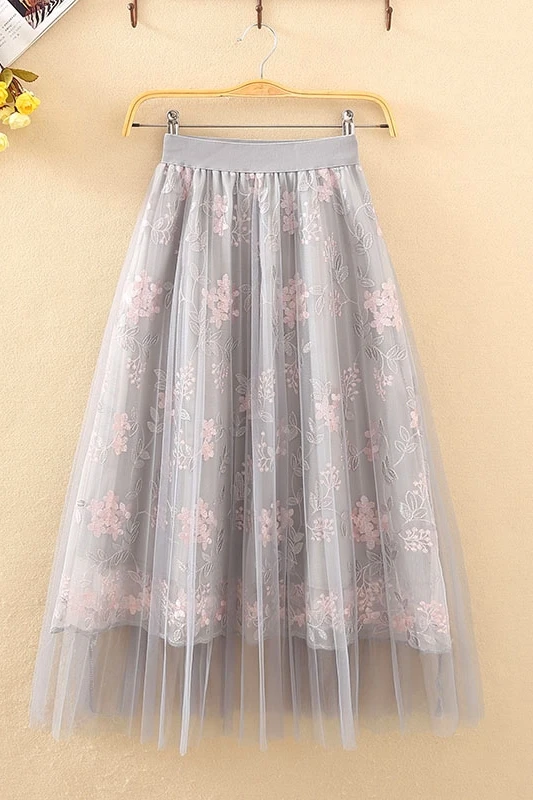Long Yarn Skirt Embroidery Screen Empire Skirt New Fairy Gentle Long Skirt Spring 2019 Pleated Sweet Vintage Skirt Floral Skirts 
Long Yarn Skirt Embroidery Screen Empire Skirt New Fairy Gentle Long Skirt Spring 2019 Pleated Sweet Vintage Skirt Floral Skirts