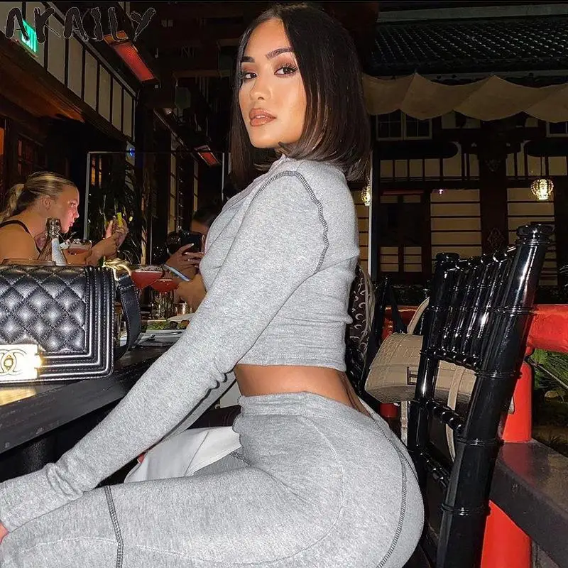 Akaily Autumn Streetwear Black Striped 2 Two Piece Sets Tracksuit Womens Fitness Outfits Zipper Crop Top Long Pants Sets Female
Akaily Autumn Streetwear Black Striped 2 Two Piece Sets Tracksuit Womens Fitness Outfits Zipper Crop Top Long Pants Sets Female