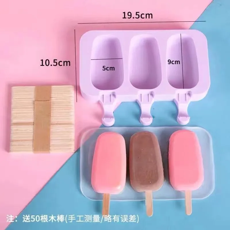 Summer 100pcs Ice Cream Sticks+1pcs Ice Cream Popsicle Mold Home Cartoon Ice Cream Model Silicone Molds Home made Ice Mould
Summer 100pcs Ice Cream Sticks+1pcs Ice Cream Popsicle Mold Home Cartoon Ice Cream Model Silicone Molds Home made Ice Mould