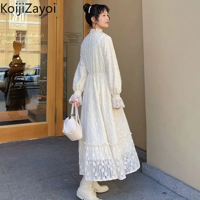 Koijizayoi Sweet Women Lace Fuzzy Maxi Dress Long Sleeves Solid Lady A Line Winter Warm Bottom Dresses Chic Japan Style Vestidos
Koijizayoi Sweet Women Lace Fuzzy Maxi Dress Long Sleeves Solid Lady A Line Winter Warm Bottom Dresses Chic Japan Style Vestidos