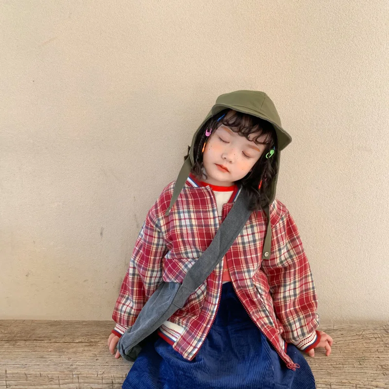 Autumn New Arrival Korean style cotton classic plaid cotton thin jacket with pockets for fashion cute baby girls and boys
Autumn New Arrival Korean style cotton classic plaid cotton thin jacket with pockets for fashion cute baby girls and boys