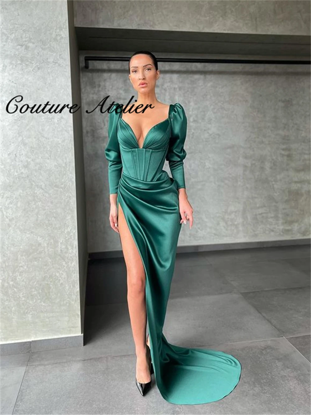 Mermaid Evening Dresses For Women Party Slit Prom Dress Long Sleeve Elegant Party Gowns vestidos elegantes para mujer
Mermaid Evening Dresses For Women Party Slit Prom Dress Long Sleeve Elegant Party Gowns vestidos elegantes para mujer