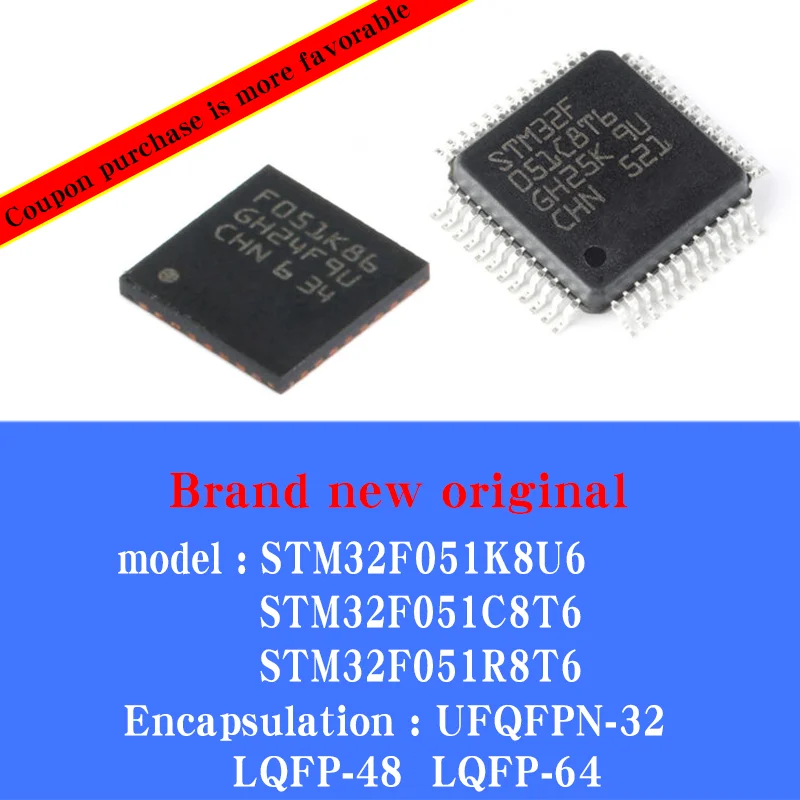2 шт./партия, оригинальные подлинные микроконтроллеры STM32F051K8U6 STM32F051C8T6 STM32F051R8T6
2 шт./партия, оригинальные подлинные микроконтроллеры STM32F051K8U6 STM32F051C8T6 STM32F051R8T6