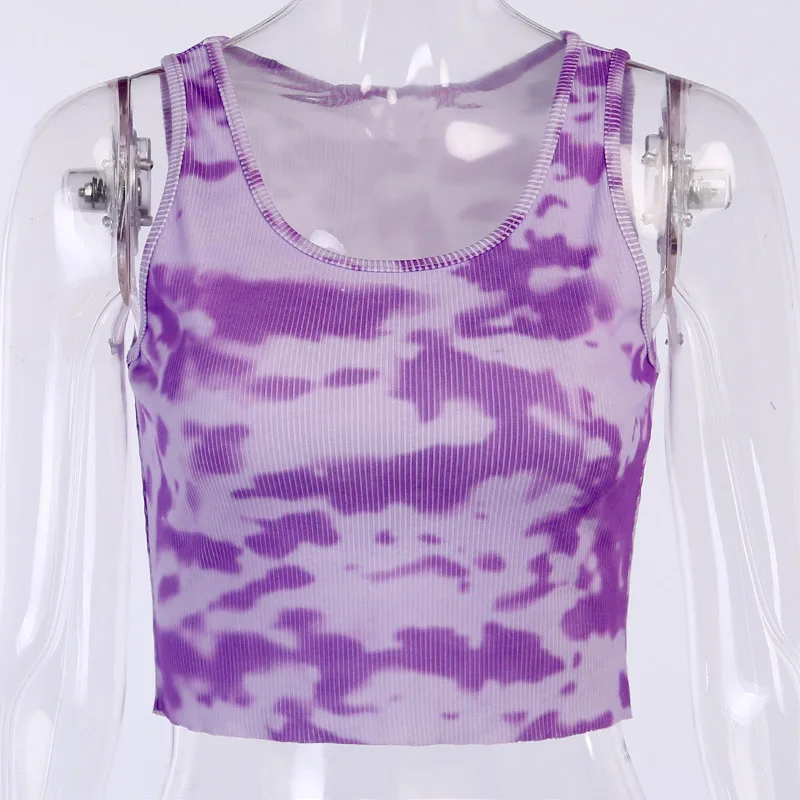 Fannic New Camouflage Shoulder Strap Vest Women 's Summer Sports Navel Vest