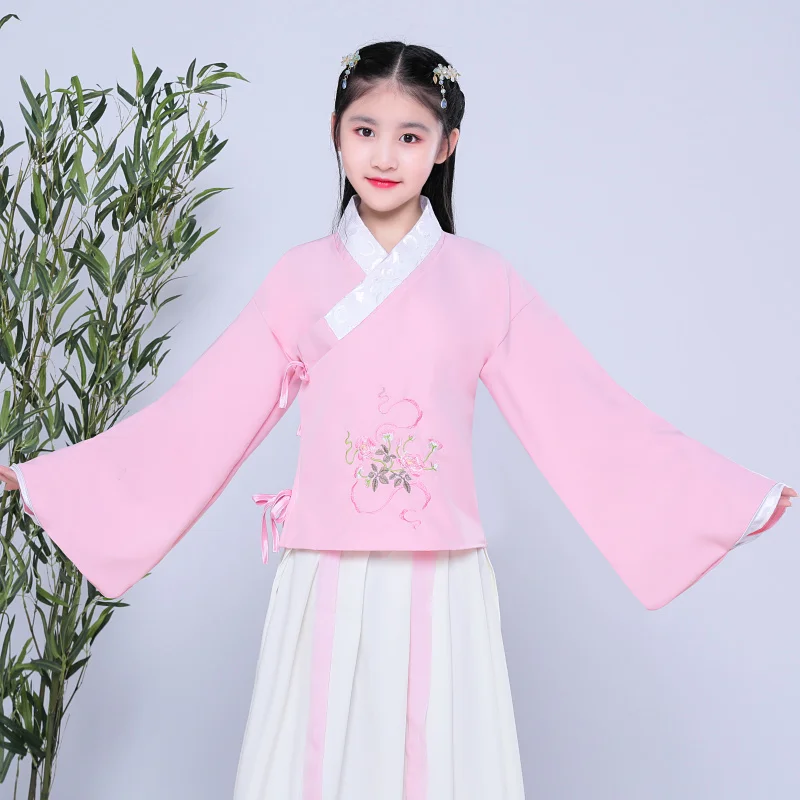 Костюм для девочек Hanfu, весенние детские костюмы в китайском стиле, оригинальный костюм ханьфу, этнический Ветер, МДИ
Костюм для девочек Hanfu, весенние детские костюмы в китайском стиле, оригинальный костюм ханьфу, этнический Ветер, МДИ