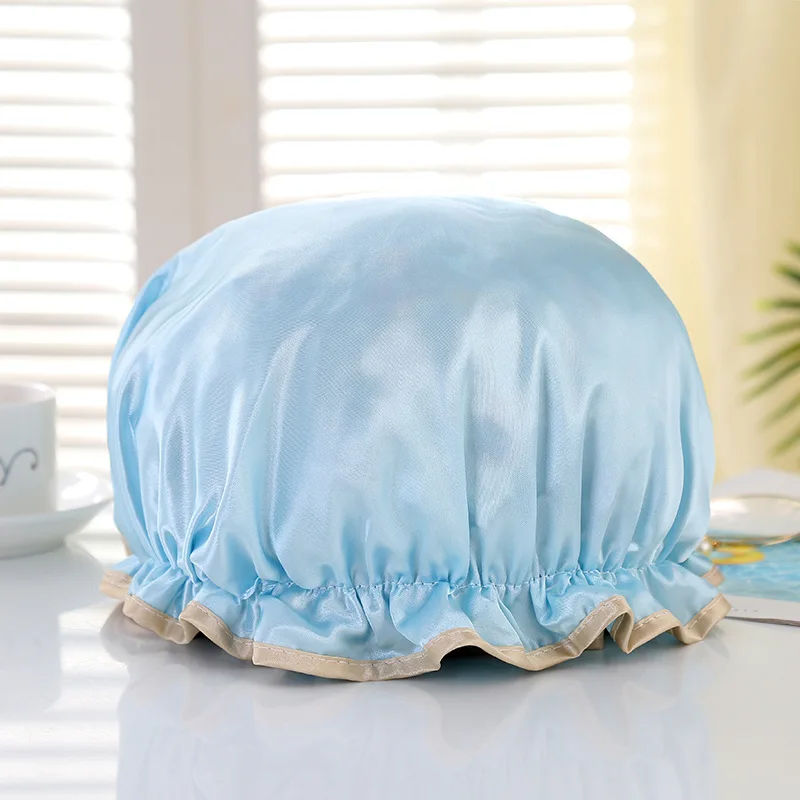 Adult waterproof Double shower cap Satin Environmentally friendly Bathing shower cap
Adult waterproof Double shower cap Satin Environmentally friendly Bathing shower cap