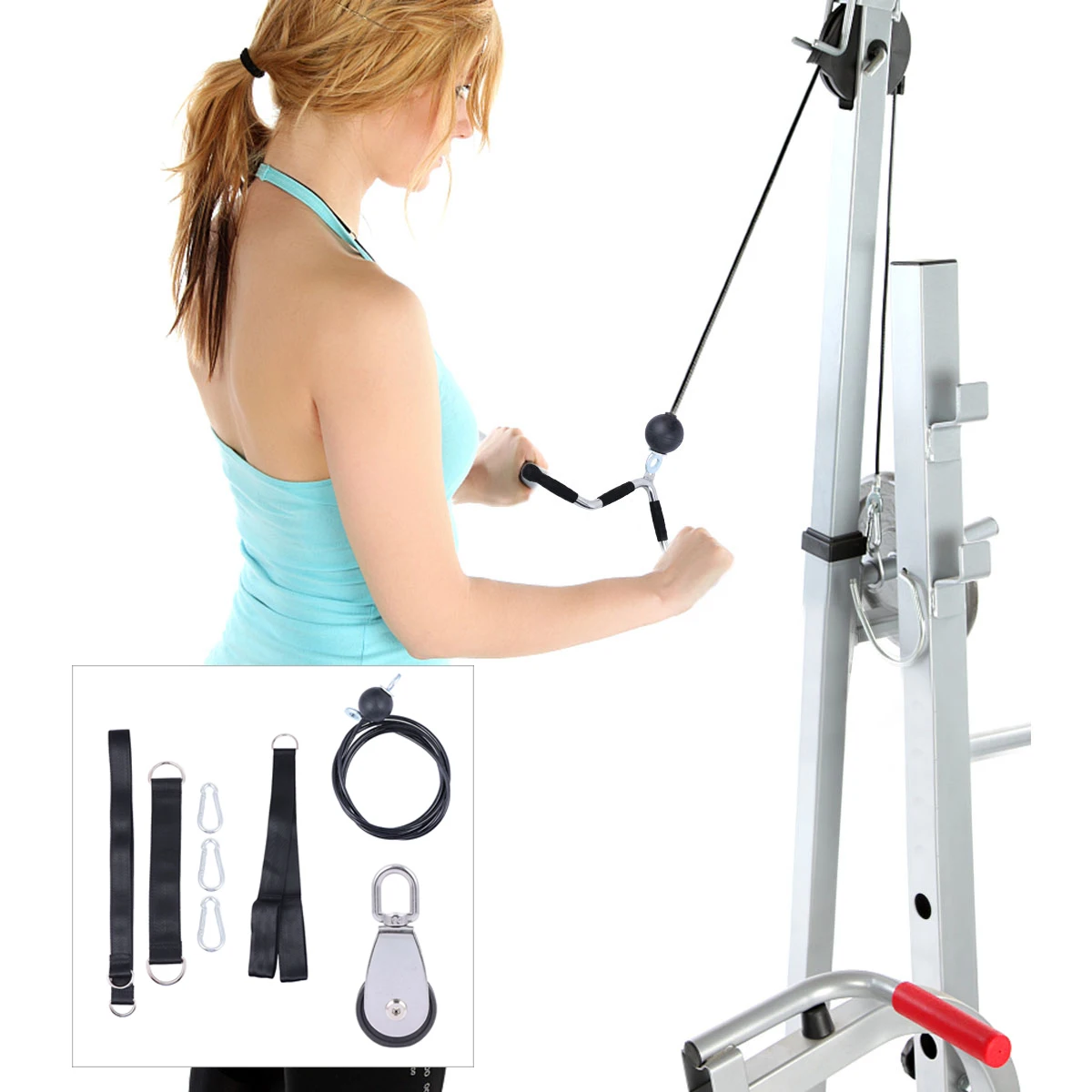 1 Set Cable Machine Attachments Fitness LAT and Lift Pulley System Cable Machines Gym Fitness Equipments Weight Lifting Workout
1 Set Cable Machine Attachments Fitness LAT and Lift Pulley System Cable Machines Gym Fitness Equipments Weight Lifting Workout