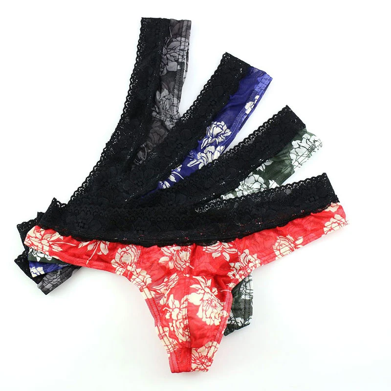 Mesh Printing Thong Lace Transparent Sexy Thong G String Ice Silk Floral Underwear Breathable Comfortable Soft Underpants New
Mesh Printing Thong Lace Transparent Sexy Thong G String Ice Silk Floral Underwear Breathable Comfortable Soft Underpants New