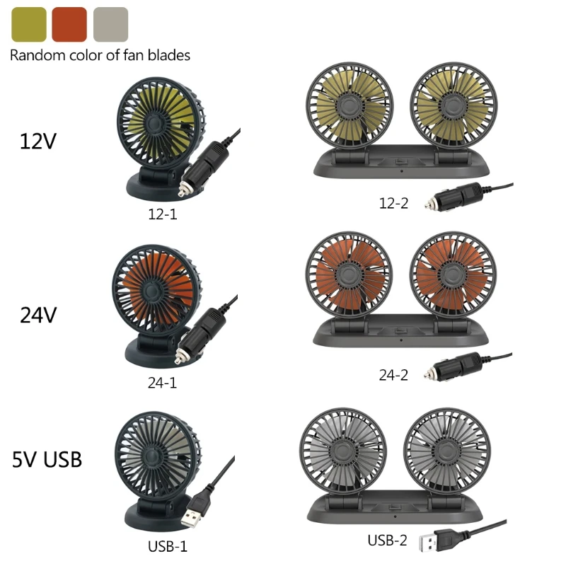 Rotatable Car Fan 180 Degree 3 Speed Dual Head Car Auto Cooling Air Circulator Fan for Van Suv Rv Boat Auto Vehicles
Rotatable Car Fan 180 Degree 3 Speed Dual Head Car Auto Cooling Air Circulator Fan for Van Suv Rv Boat Auto Vehicles