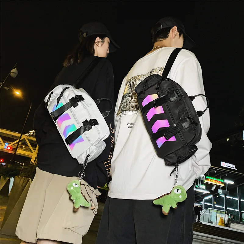 Men's Hip-hop Personality Reflective Trend Chest Bag Couple Shoulder Messenger Sports Bag Multi-function Portable Waist BagLB011
Men's Hip-hop Personality Reflective Trend Chest Bag Couple Shoulder Messenger Sports Bag Multi-function Portable Waist BagLB011