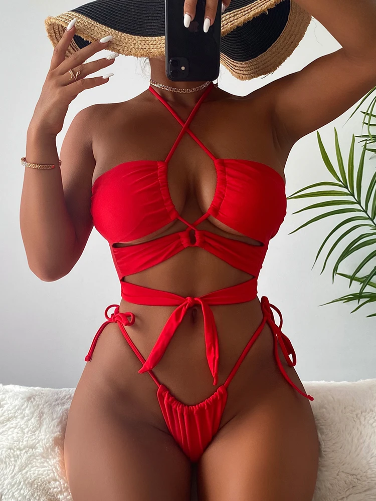 2022 Sexy Halter Bikini Bandage Swimwear Women Swimsuit Female Strappy Bikini Set Brazilian Bathing Suit Summer Beach Wear Swim
2022 Sexy Halter Bikini Bandage Swimwear Women Swimsuit Female Strappy Bikini Set Brazilian Bathing Suit Summer Beach Wear Swim