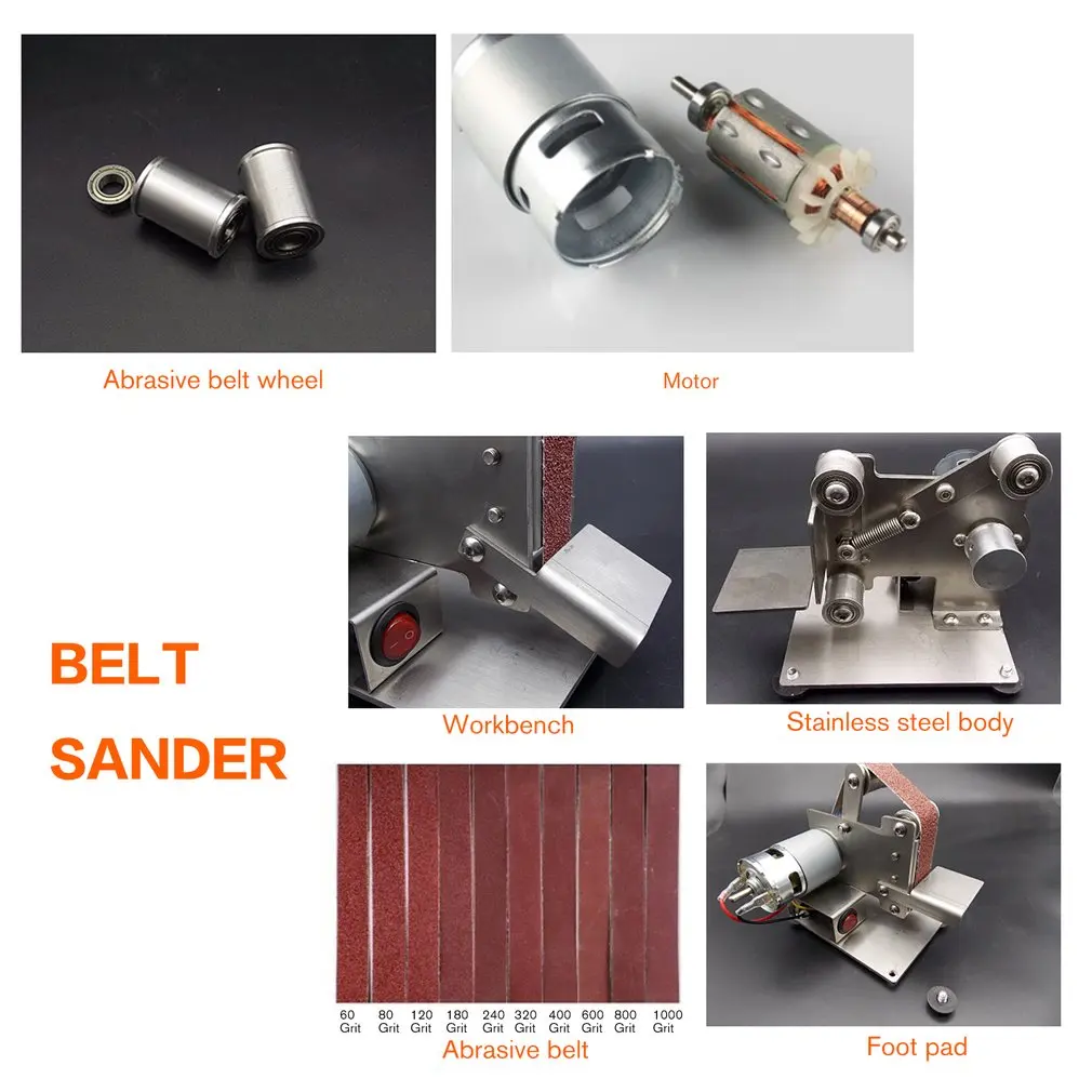 Multifunctional Grinder Mini Electric Belt Sander Polishing Grinding Machine Cutter Edges Sharpener Sanding Sale | Инструменты