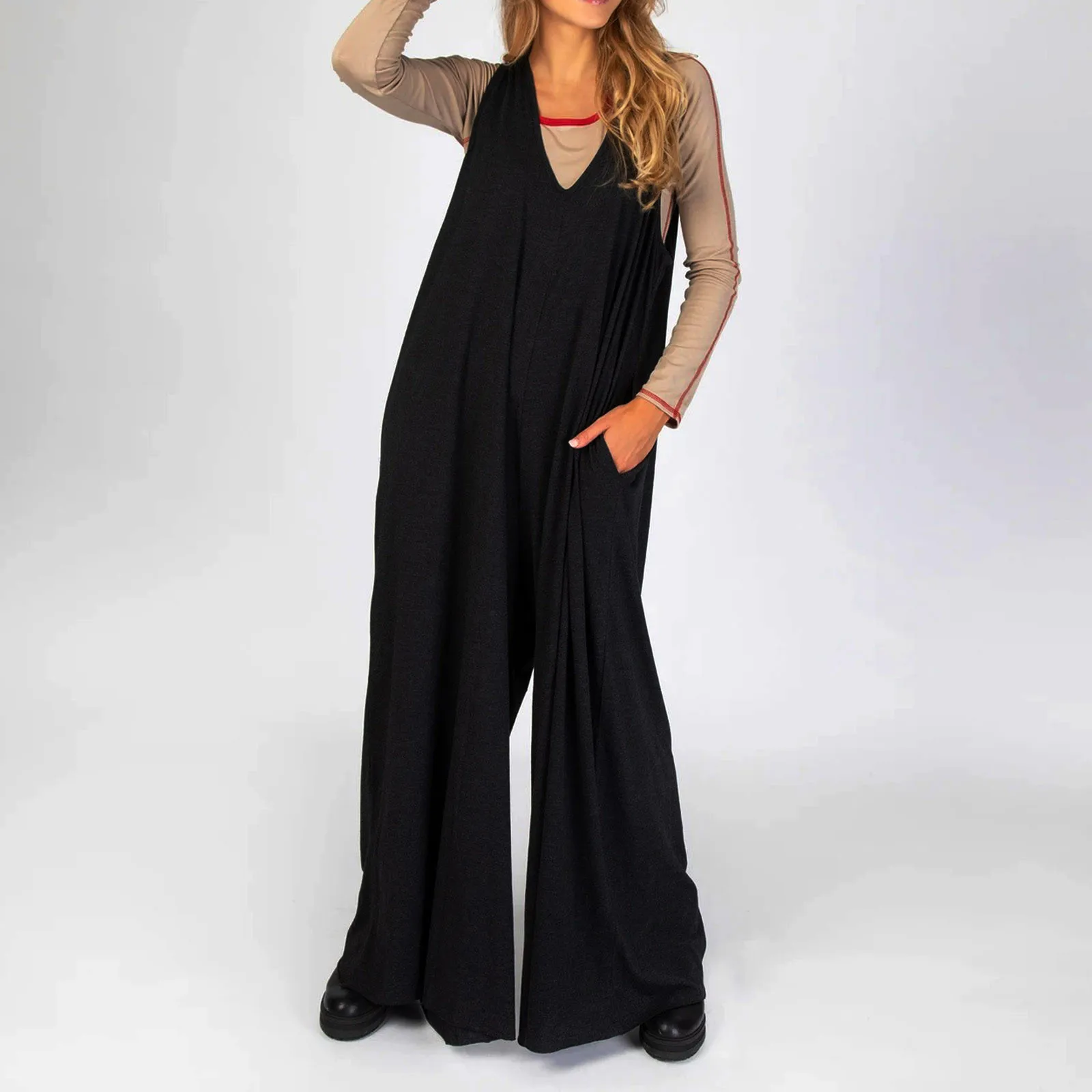 Oversize 2021 Summer Women Holiday Casual Sleeveless Jumpsuits Fashion Ladies Solid Color Loose Wide Leg Loose Long Pants
Oversize 2021 Summer Women Holiday Casual Sleeveless Jumpsuits Fashion Ladies Solid Color Loose Wide Leg Loose Long Pants