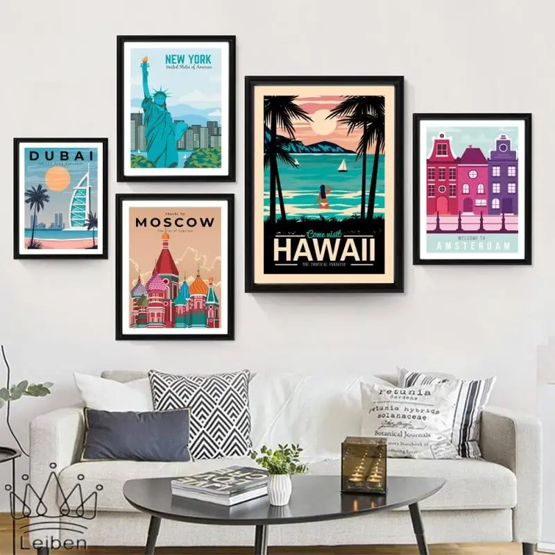 Nordic City Landscape Canvas Painting Hawaii Moscow New York Dubai Amsterdam Poster Modern Wall Art Picture Living Room Decor
Nordic City Landscape Canvas Painting Hawaii Moscow New York Dubai Amsterdam Poster Modern Wall Art Picture Living Room Decor