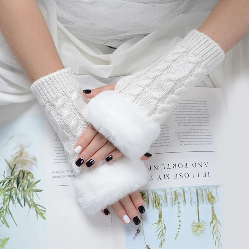 Autumn Winter Solid Color Students Write Keep Warm Korean Knitting Lady Fingerless Protection Hand Hair Mouth Hemp Gloves Women
Autumn Winter Solid Color Students Write Keep Warm Korean Knitting Lady Fingerless Protection Hand Hair Mouth Hemp Gloves Women