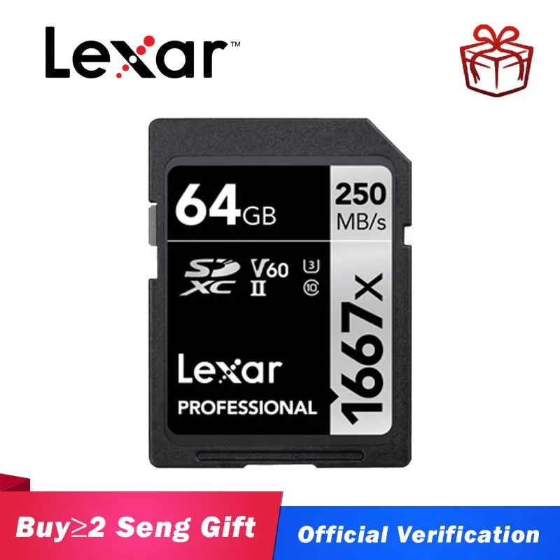 

Original Lexar 32GB SD Card cartao de memoria UHS-II U3 SDHC SDXC 1000x 150MB/s 128GB Memory Card 16GB 64GB Carte SD Class10