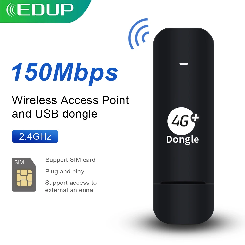 

EDUP UFI Wifi USB Wireless Wifi 4G Portable Wifi Plug And Play Sim Card Wireless Dongle Support External Antenna 4G Car Router