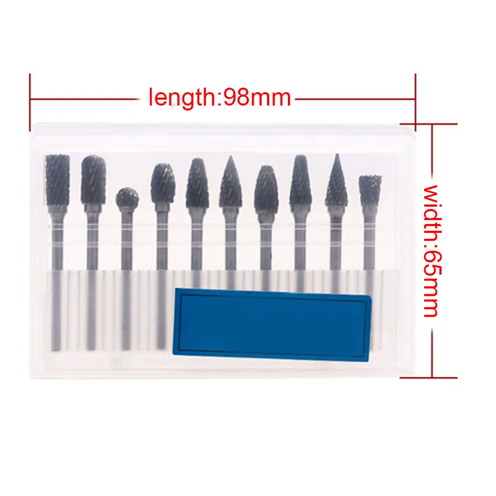 Tungsten Carbide Cutter 10pcs Rotating Burr Tool Double Diamond Cutting Electric Grinding Tools THIN889
Tungsten Carbide Cutter 10pcs Rotating Burr Tool Double Diamond Cutting Electric Grinding Tools THIN889