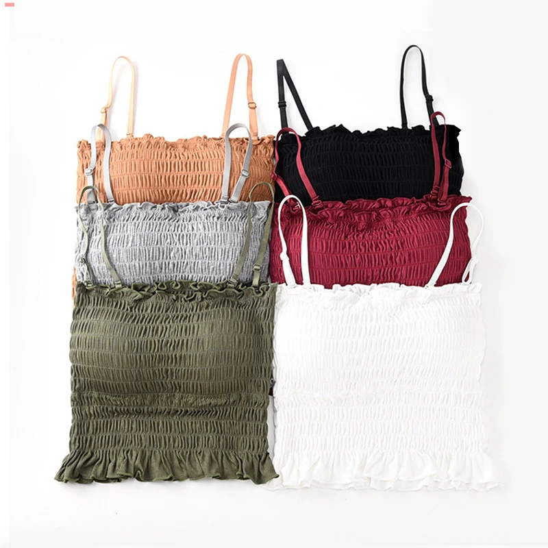 Sexy Pleated Vests Women's Clothing Summer Breathable Tank Tops Solid Color Slim All-match Bottoming Vests Wrap Corsets
Sexy Pleated Vests Women's Clothing Summer Breathable Tank Tops Solid Color Slim All-match Bottoming Vests Wrap Corsets