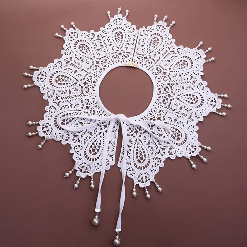 Hanfu Dress Decorative Fake Collar Shawl Pearl Pendant Tassel Hollow Out Lace Necklace Half Shirt Vintage Mini Poncho
Hanfu Dress Decorative Fake Collar Shawl Pearl Pendant Tassel Hollow Out Lace Necklace Half Shirt Vintage Mini Poncho