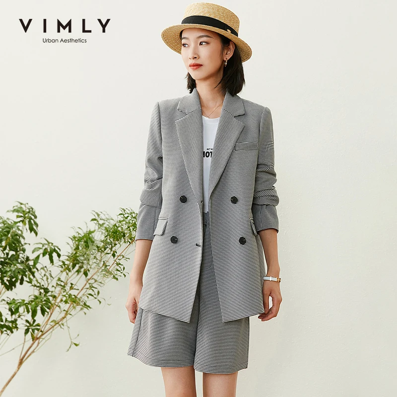 Комплект из двух предметов Vimly для женщин, элегантный двубортный блейзер с высокой талией и шорты, модель F6009 на весну
Комплект из двух предметов Vimly для женщин, элегантный двубортный блейзер с высокой талией и шорты, модель F6009 на весну