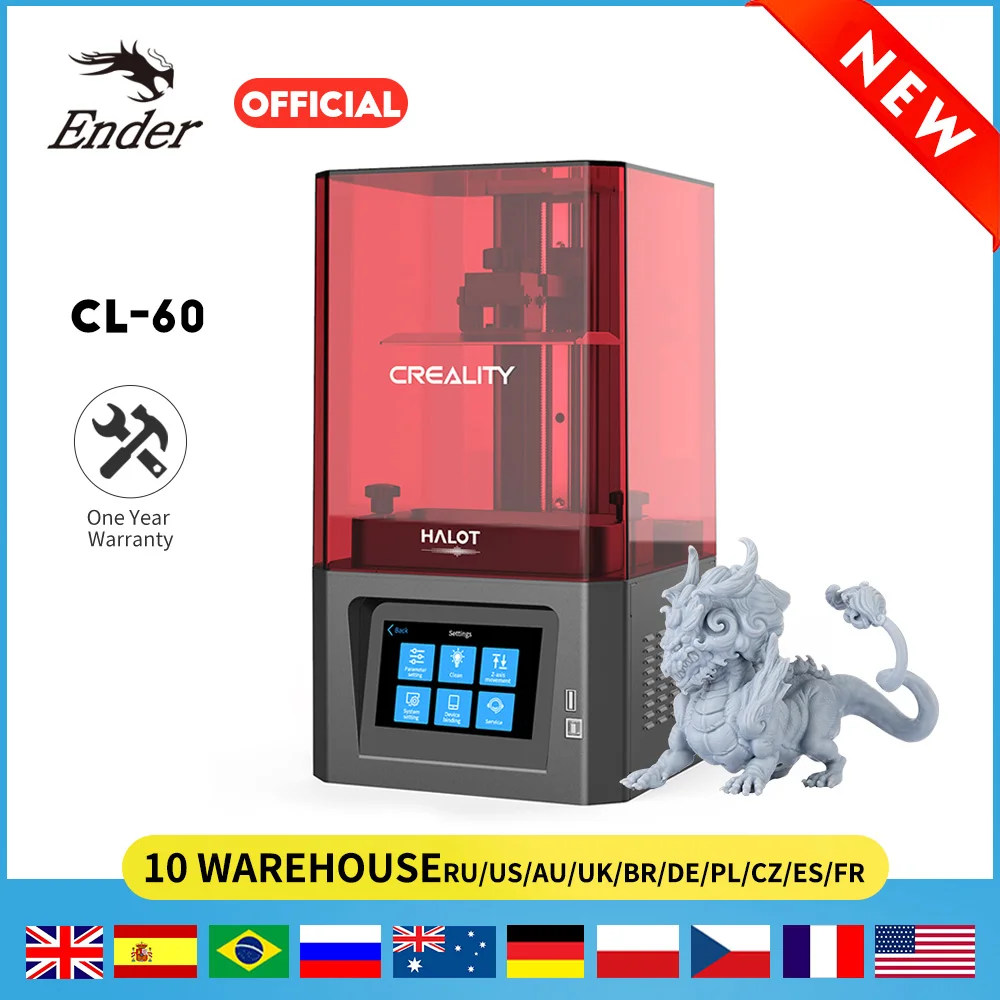 HALOT-ONE CL-60 UV Resin 3D Printer LCD Photocuring Ball Linear Rails Air Filtration System
HALOT-ONE CL-60 UV Resin 3D Printer LCD Photocuring Ball Linear Rails Air Filtration System