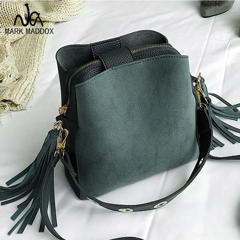 Женская сумка-ведро винтажная сумка-мессенджер с кисточками 2019 | Багаж и сумки