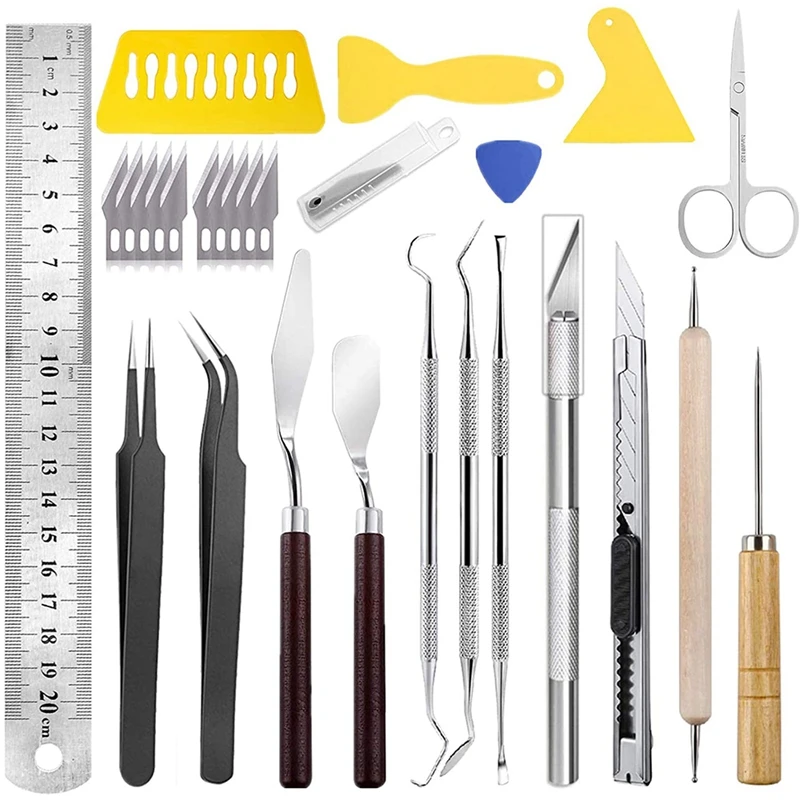 28 PCS Craft Vinyl Weeding Tools Craft Vinyl Tools Kit Craft Tools Set for Weeding Vinyl, Scrapbooking, DIY Art Work
28 PCS Craft Vinyl Weeding Tools Craft Vinyl Tools Kit Craft Tools Set for Weeding Vinyl, Scrapbooking, DIY Art Work