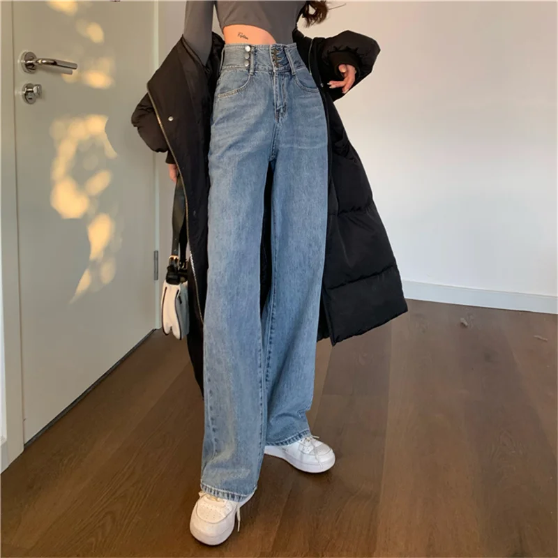 Woman Jeans High Waist Clothes Wide Leg Denim Clothing Blue Streetwear Vintage Quality Nice Vogue Harajuku Straight Pants
Woman Jeans High Waist Clothes Wide Leg Denim Clothing Blue Streetwear Vintage Quality Nice Vogue Harajuku Straight Pants