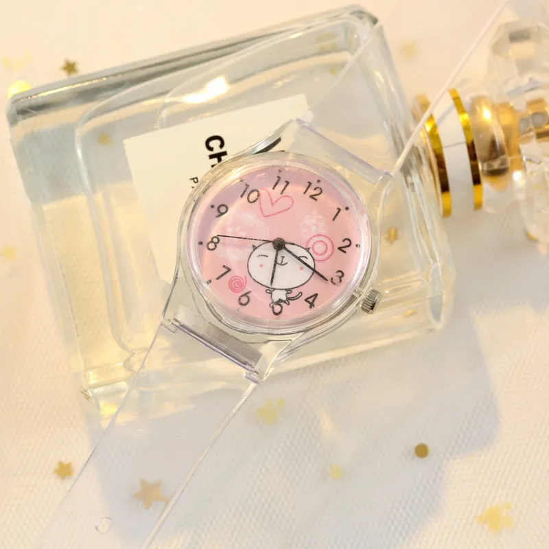 Newly Women Watches Silicone Cartoon Style Transparent Strap Watch Korean Style Round Dial Casual Girl Clock Gift zegarek damski
Newly Women Watches Silicone Cartoon Style Transparent Strap Watch Korean Style Round Dial Casual Girl Clock Gift zegarek damski
