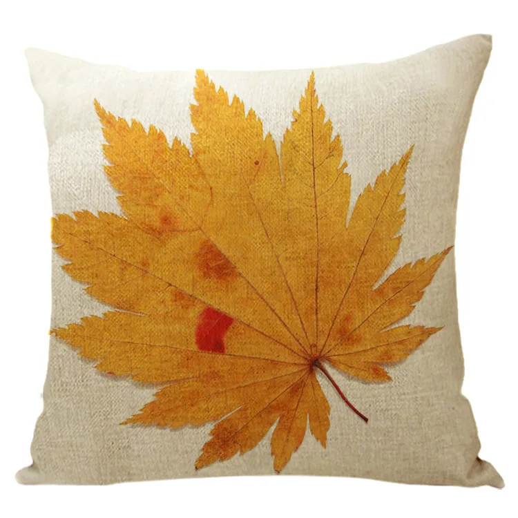 45x45 см подушка с принтом в виде кленовых листьев Женская декоративная Обложка