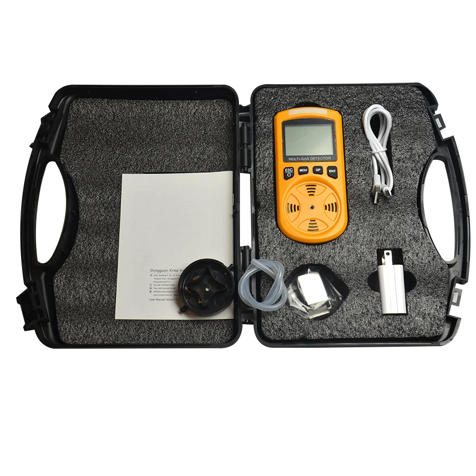 

HT-1805 4 in 1 Gas Analyzer Detector Portable O2 CO H2S LEL Tester Toxic And Harmful Concentration Detection