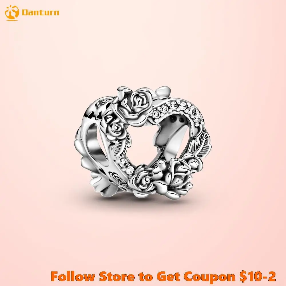 Danturn 925 Sterling Silver Open Heart & Rose Flowers Charm Fit Original Pandora Bracelets for Women Jewelry Gift
Danturn 925 Sterling Silver Open Heart & Rose Flowers Charm Fit Original Pandora Bracelets for Women Jewelry Gift