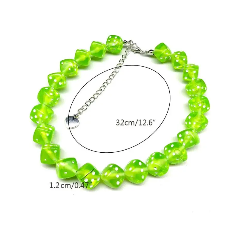 Colorful Acrylic Dice Beads Stretch Choker Funny Party Game Lucky Dice Necklace Women Fashion Jewerly
Colorful Acrylic Dice Beads Stretch Choker Funny Party Game Lucky Dice Necklace Women Fashion Jewerly