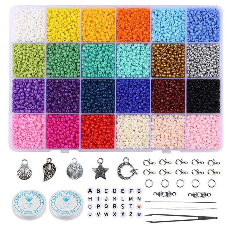 Czech Glass Seed Beads with Tool Kit 3mm Small Craft Beads For Jewelry Making Handmade Necklace Bracelet Accessories Trendy Gift
Czech Glass Seed Beads with Tool Kit 3mm Small Craft Beads For Jewelry Making Handmade Necklace Bracelet Accessories Trendy Gift