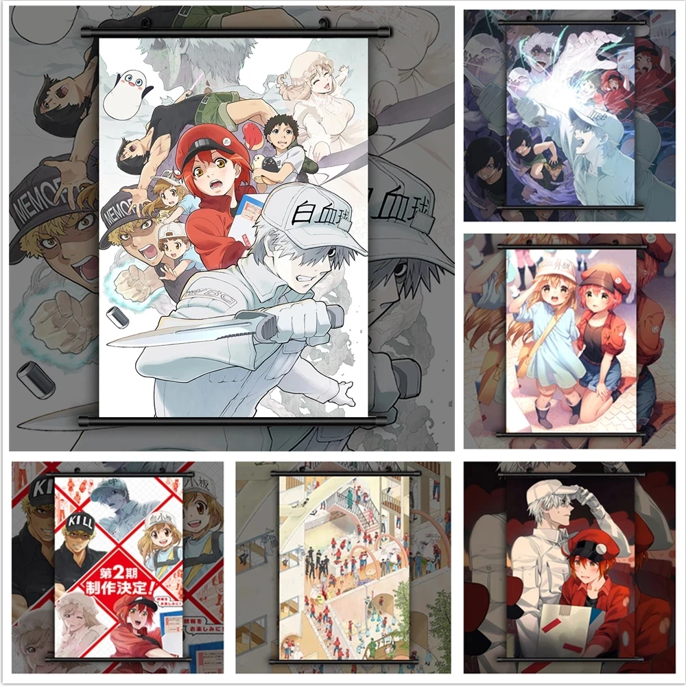Home Decoration Wall Art Painting Cells At Work! Erythrocite Neutrophil Plastic Hanging Scroll Anime Canvas Print Picture Poster
Home Decoration Wall Art Painting Cells At Work! Erythrocite Neutrophil Plastic Hanging Scroll Anime Canvas Print Picture Poster