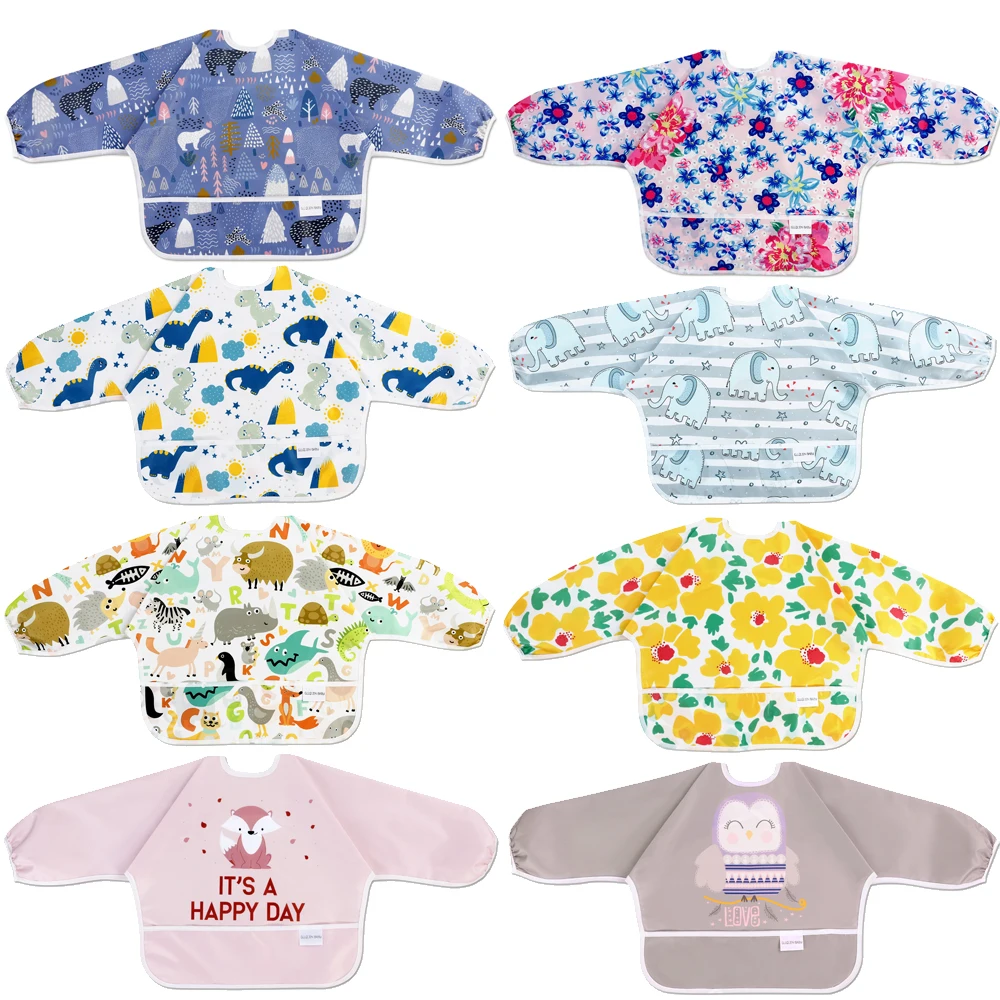 Waterproof Baby Bibs Long Sleeve Bibs Infant Feeding Bib with Pocket Cute Cartoon Apron Kids Burp Cloth Unisex Baby Stuff
Waterproof Baby Bibs Long Sleeve Bibs Infant Feeding Bib with Pocket Cute Cartoon Apron Kids Burp Cloth Unisex Baby Stuff