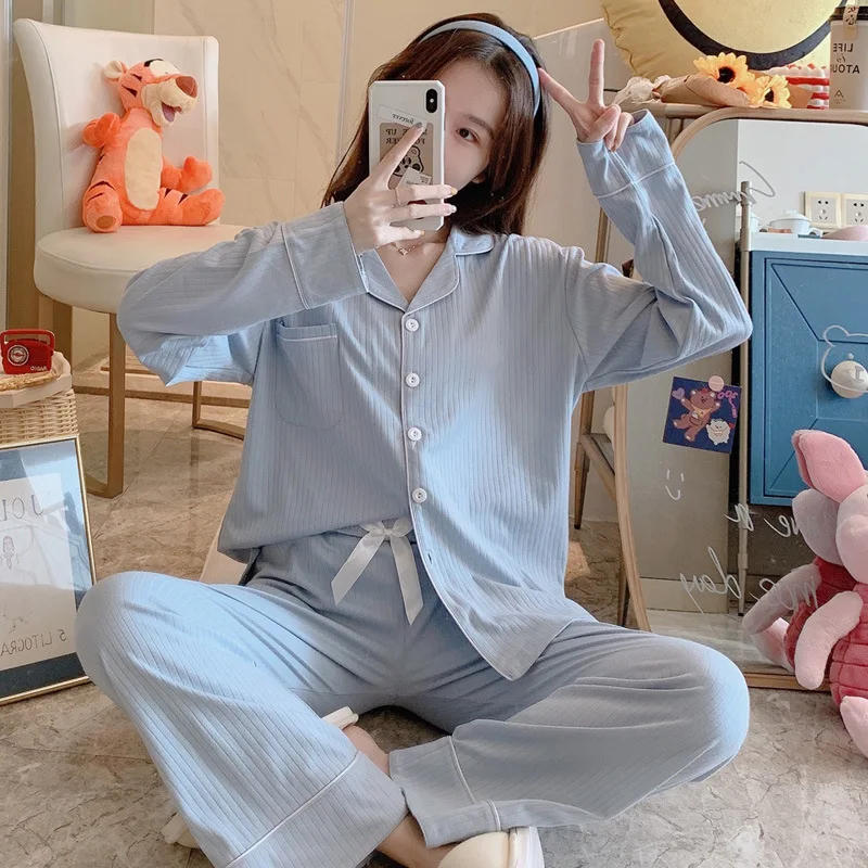 Pajamas Women Nightdress Home Wear Cotton Pajamas Women Solid Color Pit Bar Pajamas Women Home Wear Suit
Pajamas Women Nightdress Home Wear Cotton Pajamas Women Solid Color Pit Bar Pajamas Women Home Wear Suit