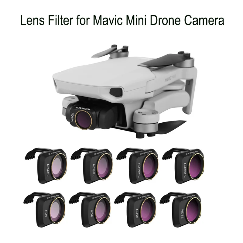 Camera Lens Filter for Mavic Dron MCUV ND4 ND8 ND16 ND32 CPL ND/PL Filters Kit for DJI Mavic Mini Drone Accessories
Camera Lens Filter for Mavic Dron MCUV ND4 ND8 ND16 ND32 CPL ND/PL Filters Kit for DJI Mavic Mini Drone Accessories